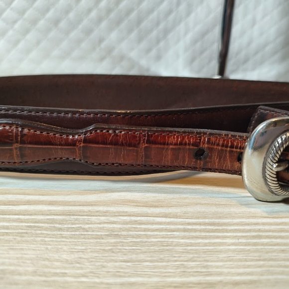 Brighton VINTAGE 1995 brown leather belt - size 38 main image 4